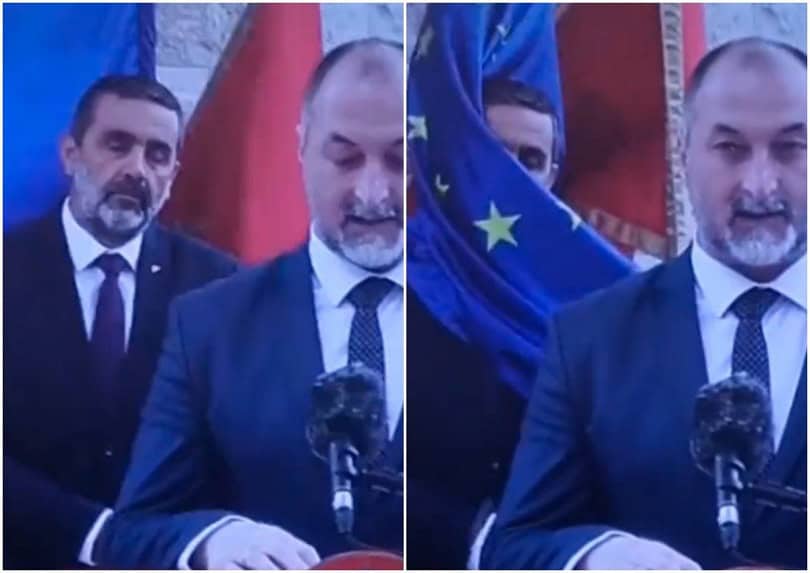 Pogledajte kako je crnogorskog dužnosnika ‘podmuklo napala’ zastava EU: ‘Spopale ga europske vrijednosti’