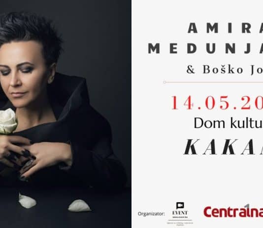 Bosanskohercegovačka kraljica sevdaha Amira Medunjanin večeras će održati koncert u Kaknju