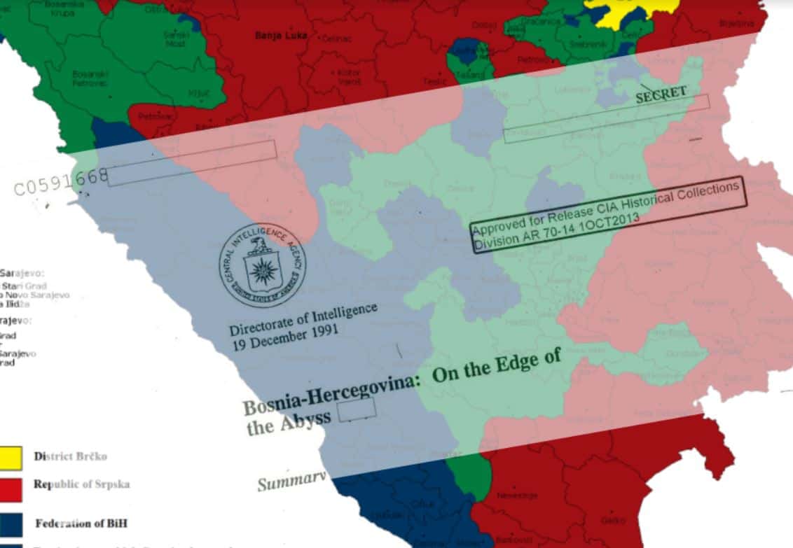 Donosimo: Kako je američka CIA vidjela podjelu BiH: Hrvatski dijelovi Hrvatskoj, srpski Srbiji…