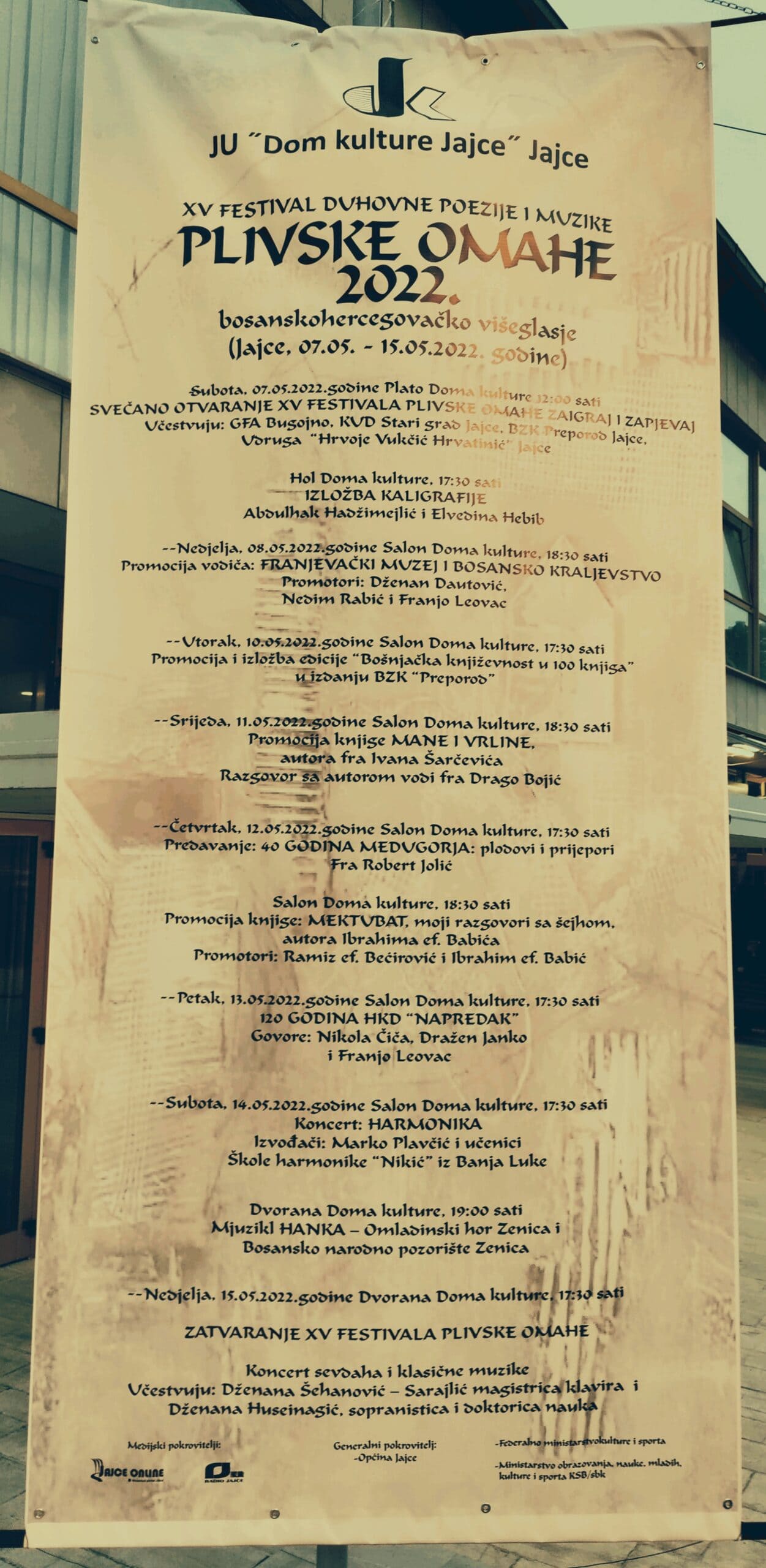 U Jajcu počinje XV Festival duhovne poezije i glazbe “Plivske Omahe 2022”