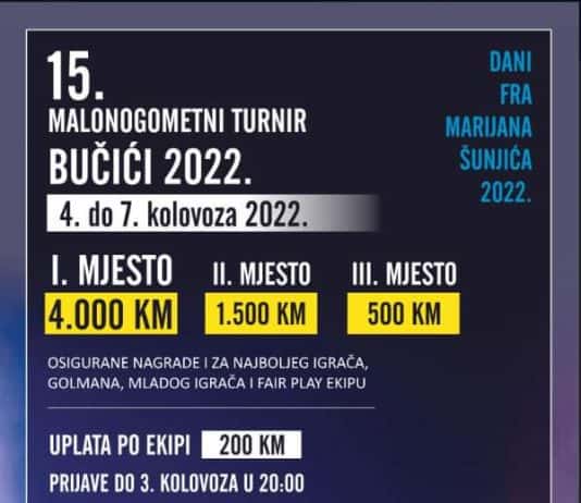 Početkom kolovoza 15.malonogometni turnir Bučići 2022