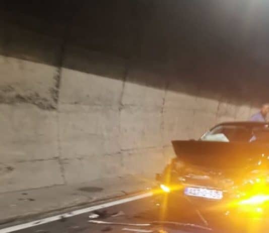 Saobraćajna nesreća u tunelu kod Jablanice