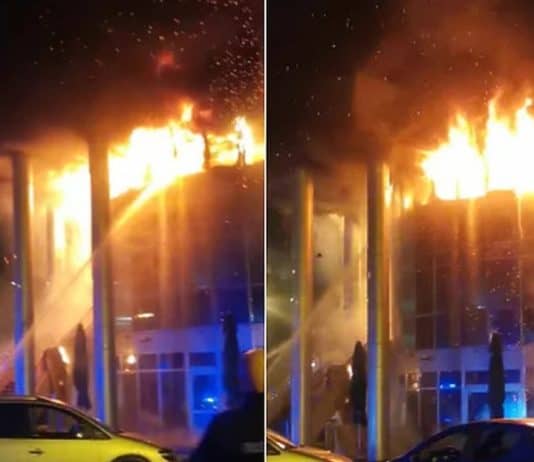 Veliki požar u Banjoj Luci, gorila zgrada Investicione razvojne banke