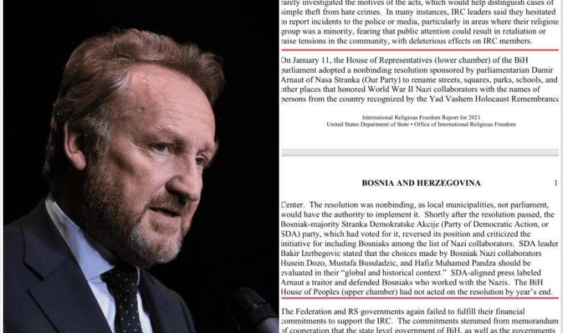 Blinken u izvještaju naveo da SDA i Izetbegović brane naciste, kao i njihovi mediji