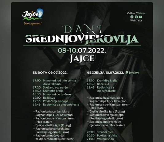 Bogat program manifestacije “Dani srednjevjekovlja” u Jajcu