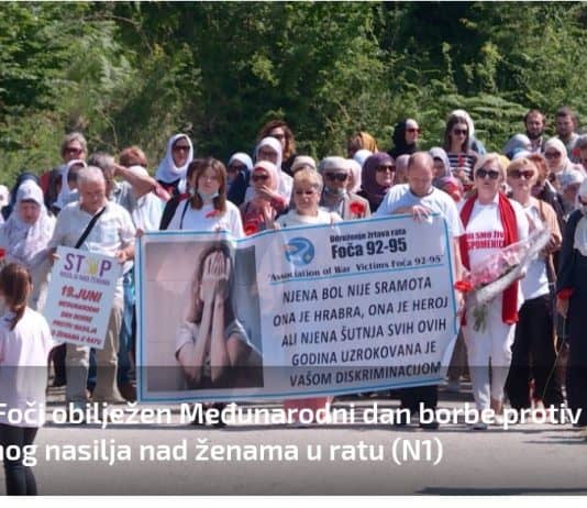 Foča: Obilježen Međunarodni dan borbe protiv seksualnog nasilja nad ženama u ratu