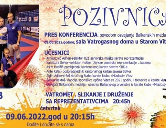 Karate klub Mladosr Vitez osvojio 6 medalja na Balkanskom prvenstvu u Beogradu