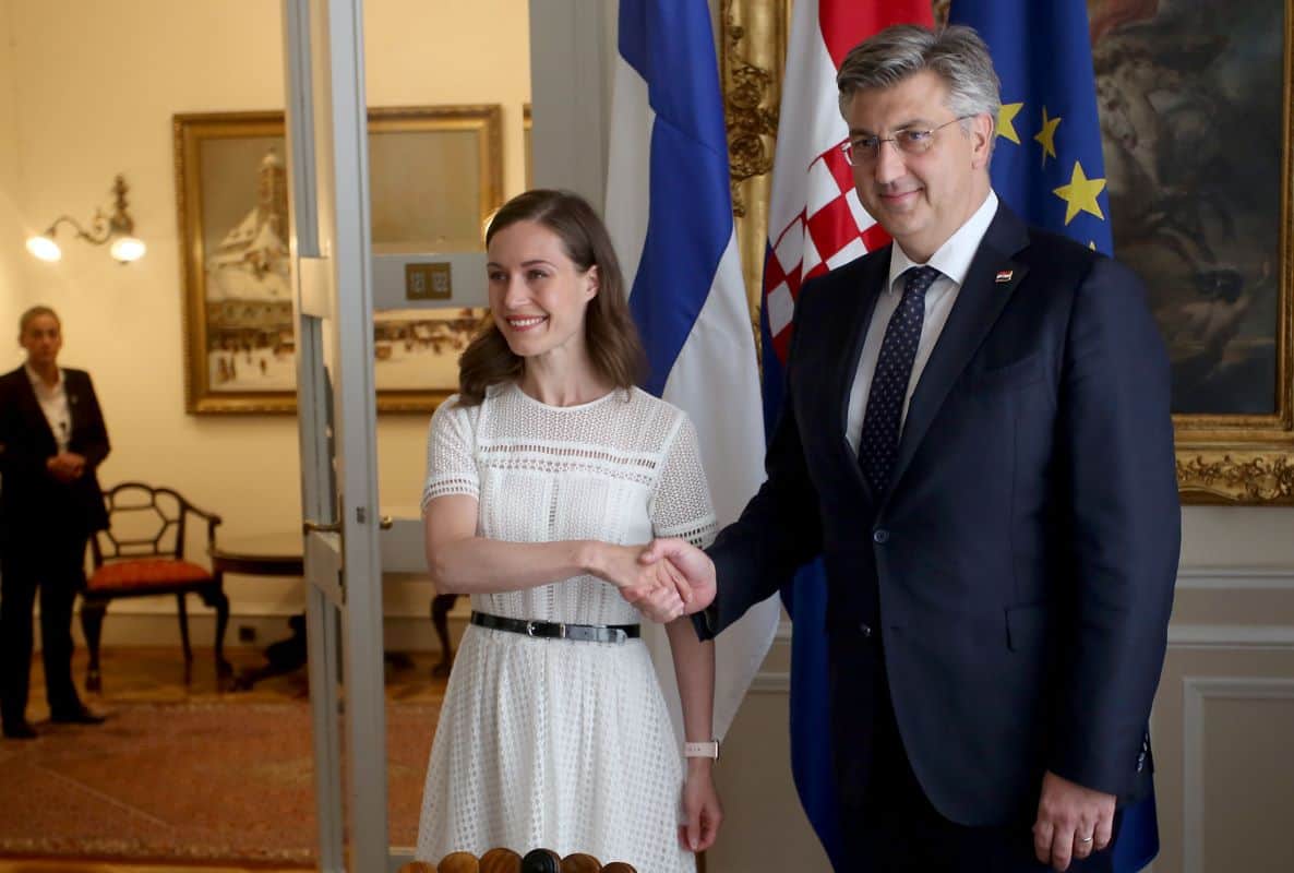 Plenković s premijerkom Finske o Izbornom zakonu i NATO-u: RH podržava Finsku, moramo ih upoznati s problemima bh. Hrvata