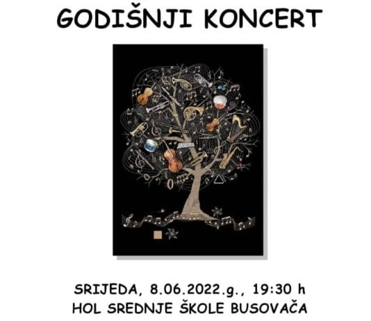 Večeras u Busovači svečani godišnji koncert OGŠ Jakova Gotovca
