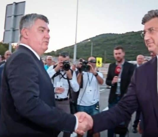 Pogledajte susret Milanovića i Plenkovića na Pelješkom mostu