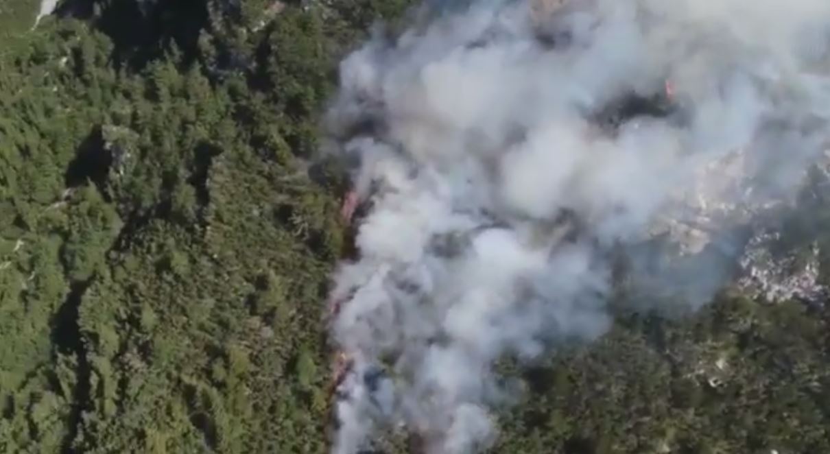 Imamo video! Pogledajte kako strašno izgleda požar na Čvrsnici: vatra se širi, za helikopter je, čini se, kasno