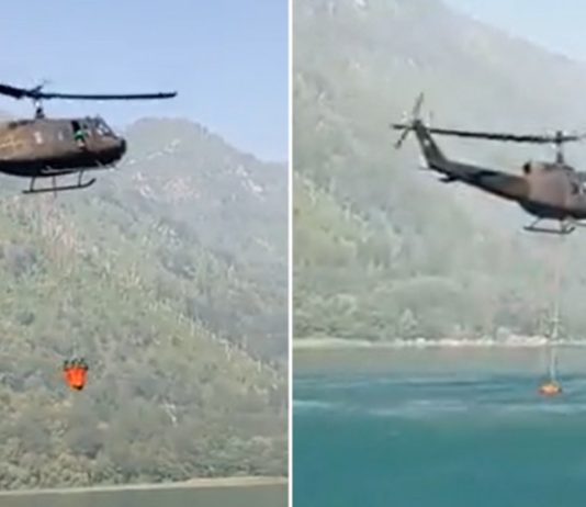 Pogledajte kako helikopteri gase požar na Boračkom jezeru