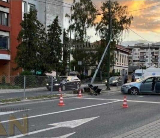 Prometna nesreća na magistralnom putu u Travniku, oboren semafor