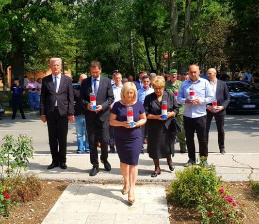 Borjana Krišto, kandidatkinja HNS BiH za hrvatskog člana Predsjedništva BiH i izaslanstvo HNS-a BiH na 30. obljetnici Specijalne jedinice policije Livno