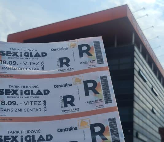 VITEZ: U prodaji ulaznice za hit predstavu Tarika Filipovića “Sex i glad”