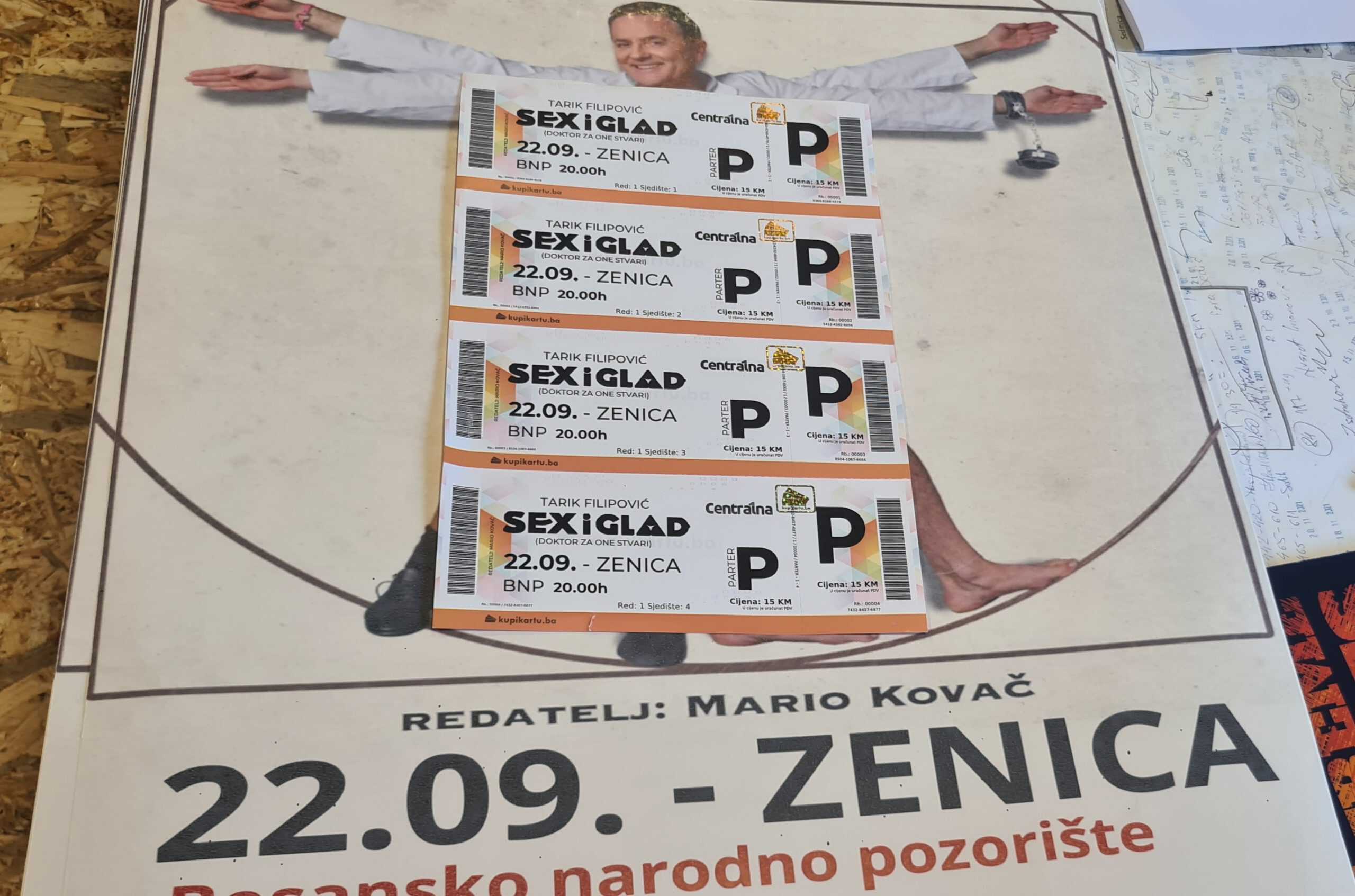 ZENICA: U prodaji ulaznice za hit predstavu Tarika Filipovića “Sex i glad”