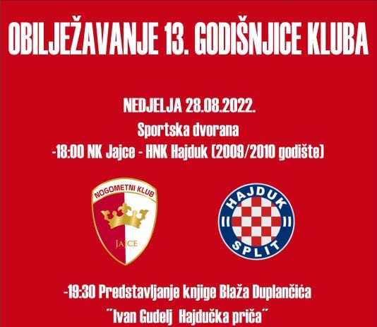 Ivan Gudelj i Hajduk večeras u Jajcu