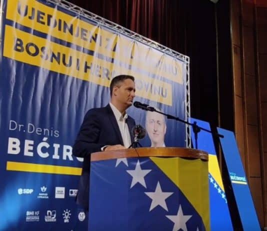 Bećirović u Novom Travniku: Režim se mora srušiti i pobijediti na Izborima