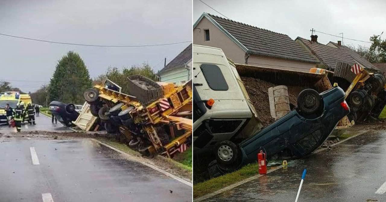 Pretjecao kamion i uletio drugom vozilu u “škare”. Pravo je čudo da nitko nije teže stradao…