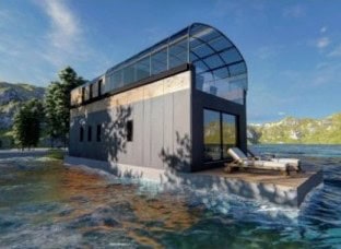 Prva kuća na vodi proizvedena u BiH na probnom testiranju stabilnosti na Velikom Plivskom jezeru