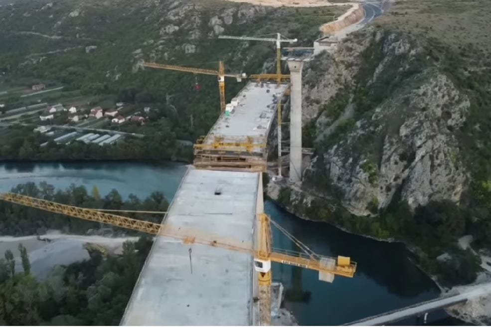 VIDEO Pogledajte prizore veličanstvenog mosta u Hercegovini, kad se završi bit će najveći u BiH