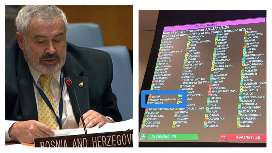 EU osudila što Komšićev veleposlanik nije podržao Rezoluciju UN o kršenje ljudskih prava u Iranu