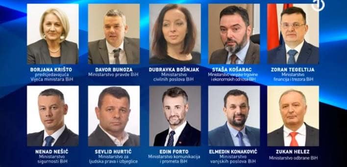 Danas, točno u podne, imenuje se Vijeće ministara BiH, pogledajte tko će biti imenovani ministri i njihovi zamjenici