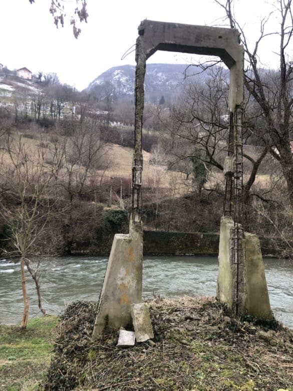 Lokacija na kojoj će se graditi viseći most preko Vrbasa