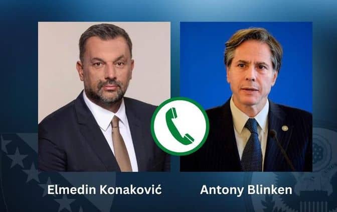 Konaković telefonski razgovarao s Blinkenom o bilateralnoj suradnji BiH – SAD