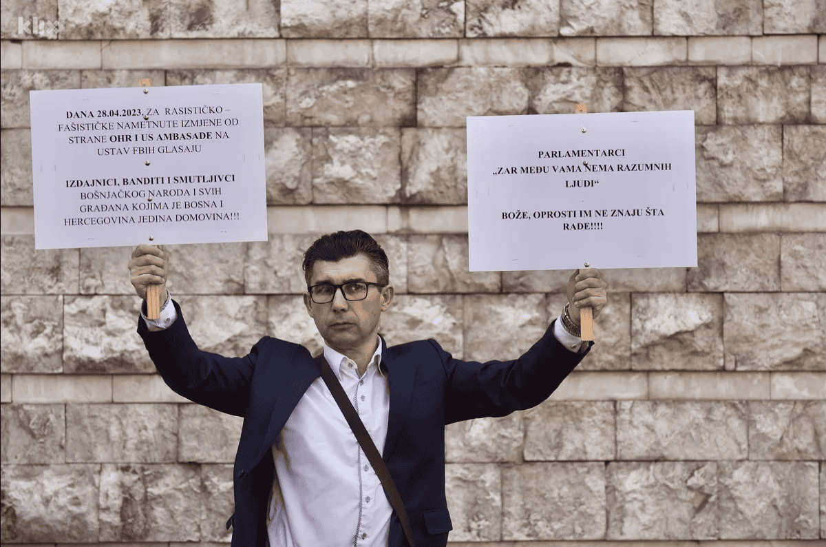 SARAJEVO: Desetak prosvjednika okupilo se na skupu