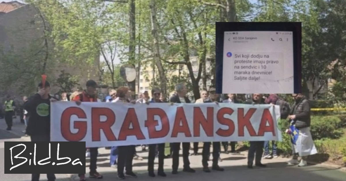 FOTO Ovako SDA zove na prosvjede: 'Svi koji dođu imaju pravo na sendvič i 10 maraka dnevnice…'