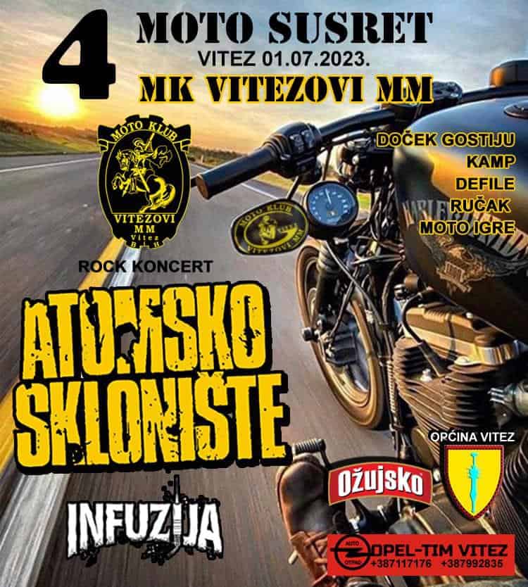 Viteška motorijada najavljena za 1. srpnja. Nastupa Atomsko sklonište