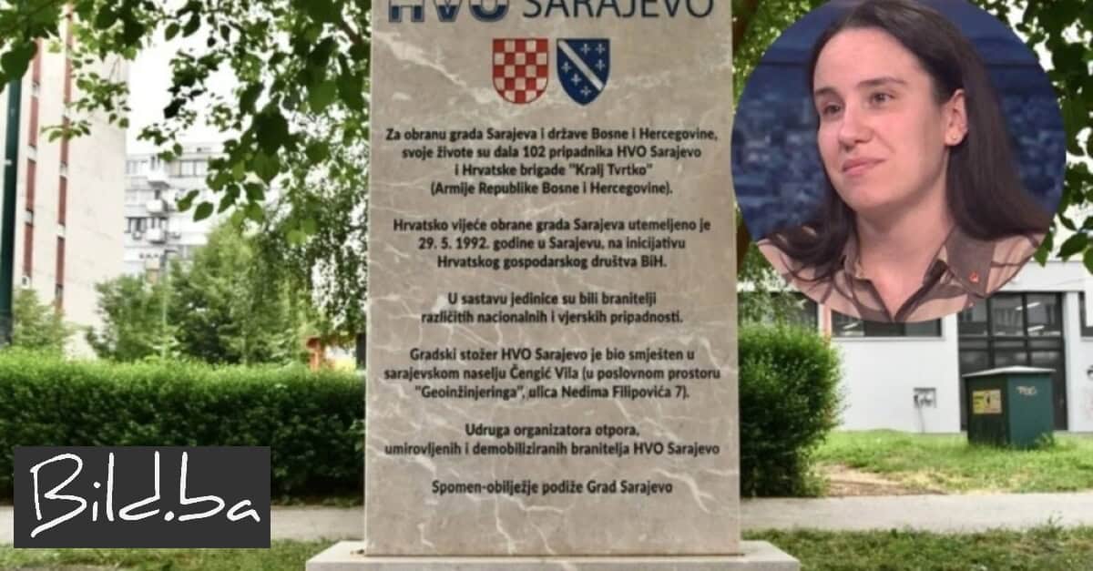 HVO Sarajevo gradonačelnici Karić: Uvrijedili ste dragovoljce HVO-a, to je spomenik lažnoj multietničnosti