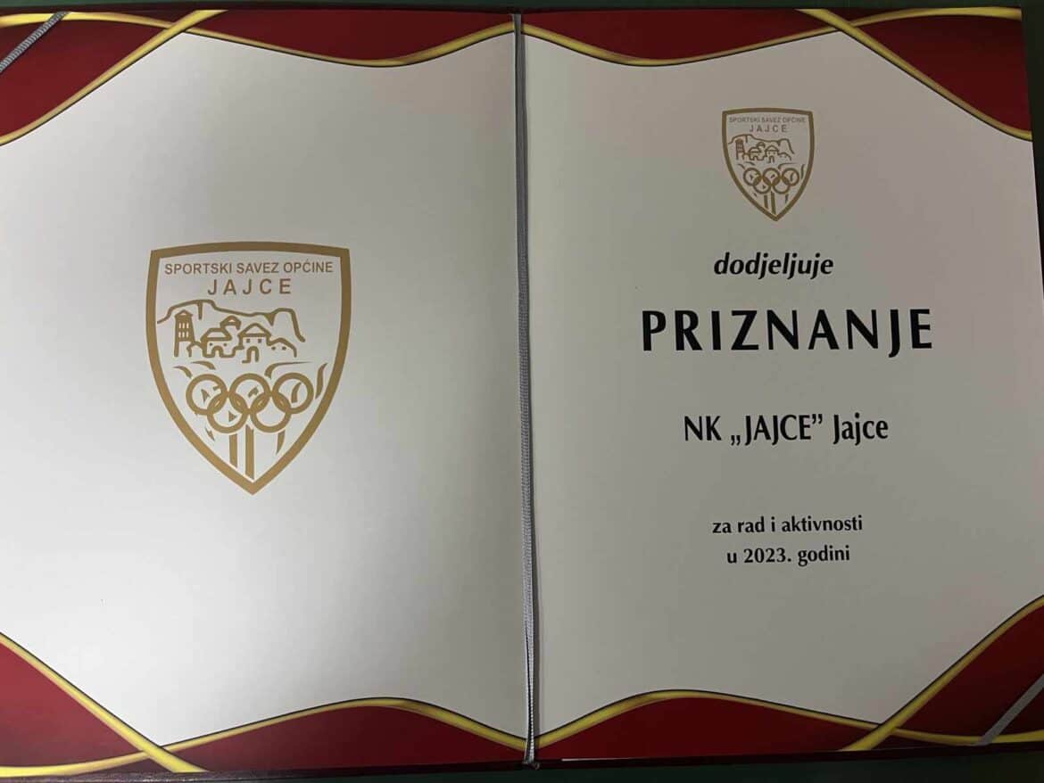 Nagrade NK Jajcu za uspješnu 2023. godinu