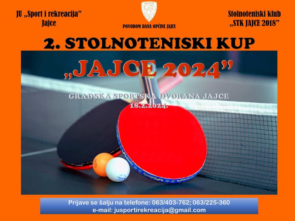 Stolnoteniski turnir u Jajcu: “Jajce kup 2024.”