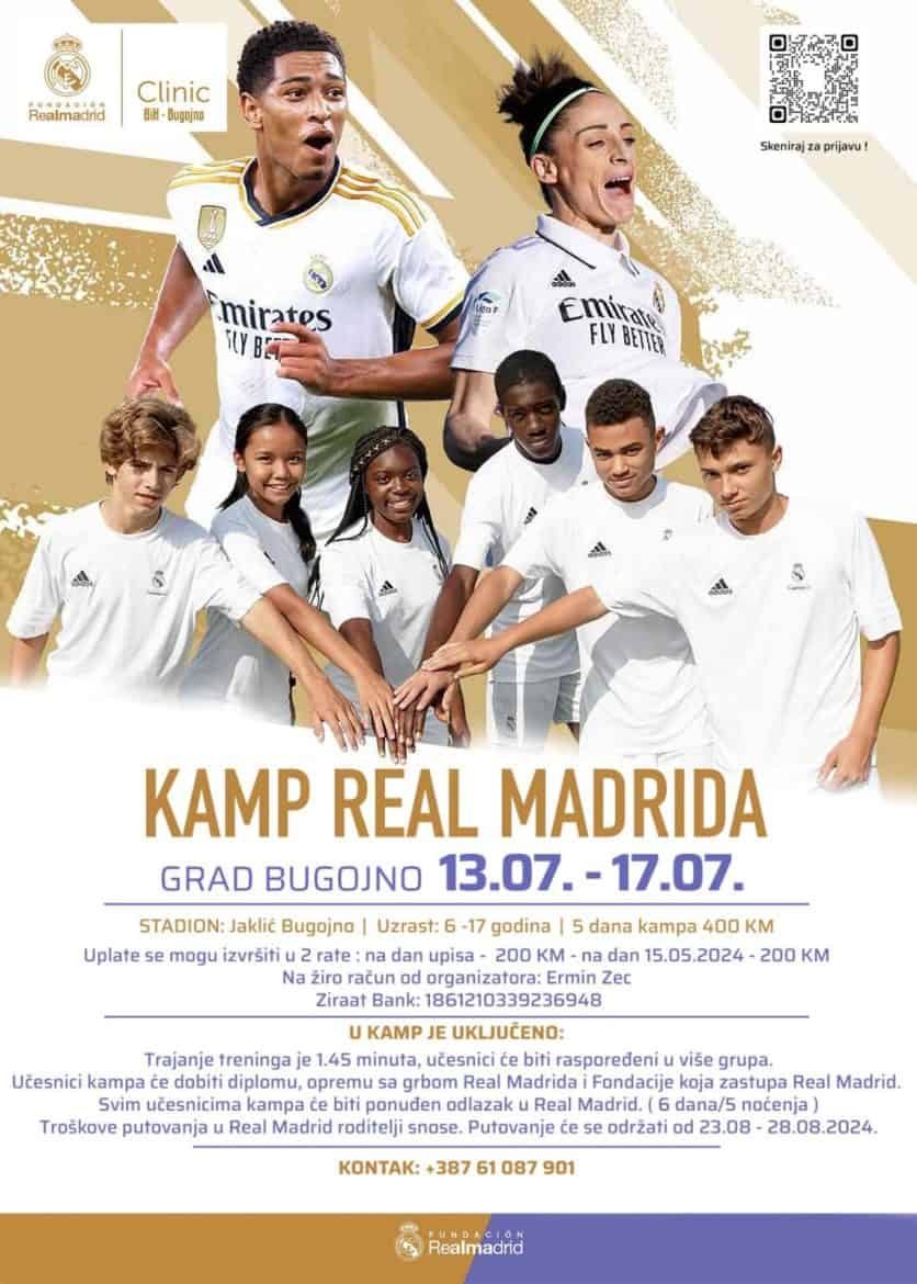 Nogometni kamp Real Madrid ovog ljeta u Bugojnu