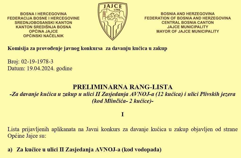 Što su odlučili Meštrovac, Joldić i Vereget: Rang lista kandidata za zakup kućica kod vodopada