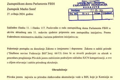 Za svaku pohvalu: Federalni zastupnik Marko Saraf podnio inicijativu da se Plivska jezera proglase zaštićenim područjem