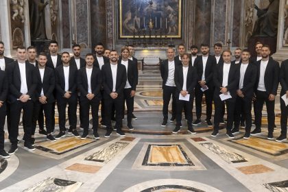 Hrvatska nogometna reprezentacija u posjeti kod Pape Franje