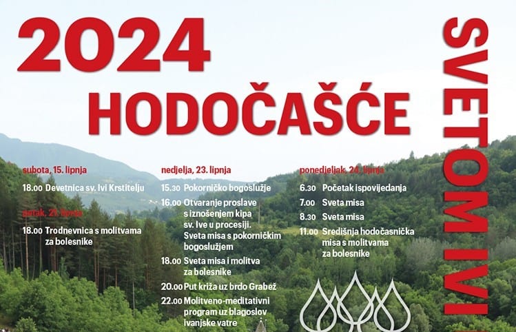 Program ovogodišnjeg hodočašća svetištu Svetog Ivana Krstitelja u Podmilačje