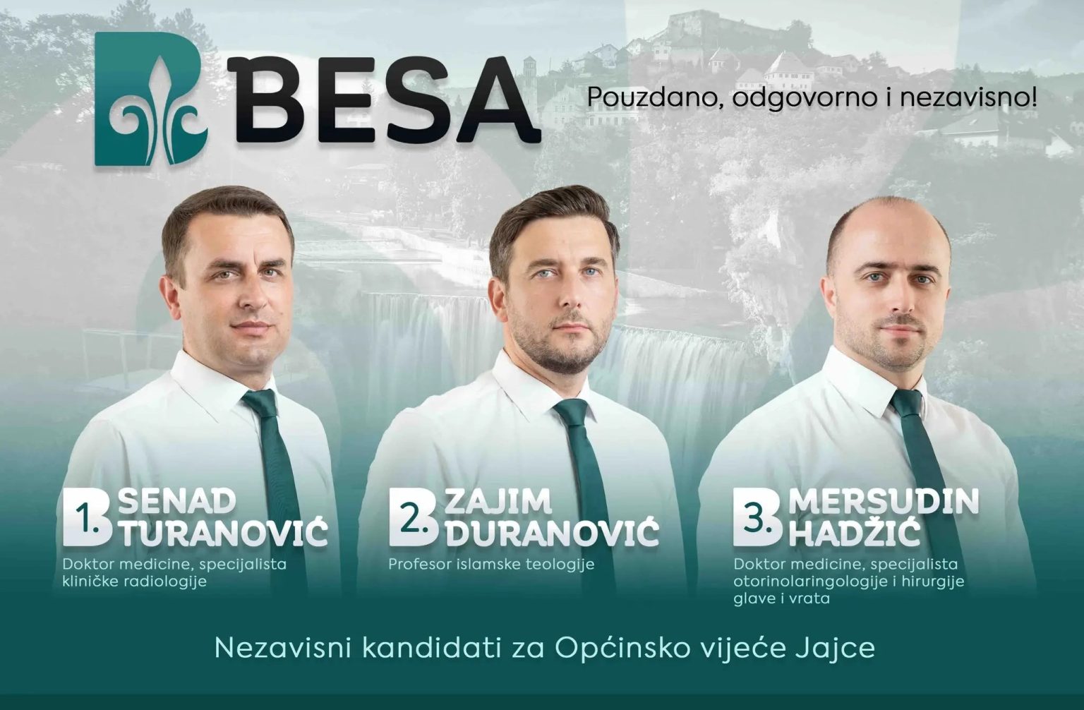 ZANIMLJIVOST NA IZBORIMA U JAJCU: Cijela lista prošla u Općinsko vijeće Jajce. Tko su doktori i profesor teologije iz Bese?
