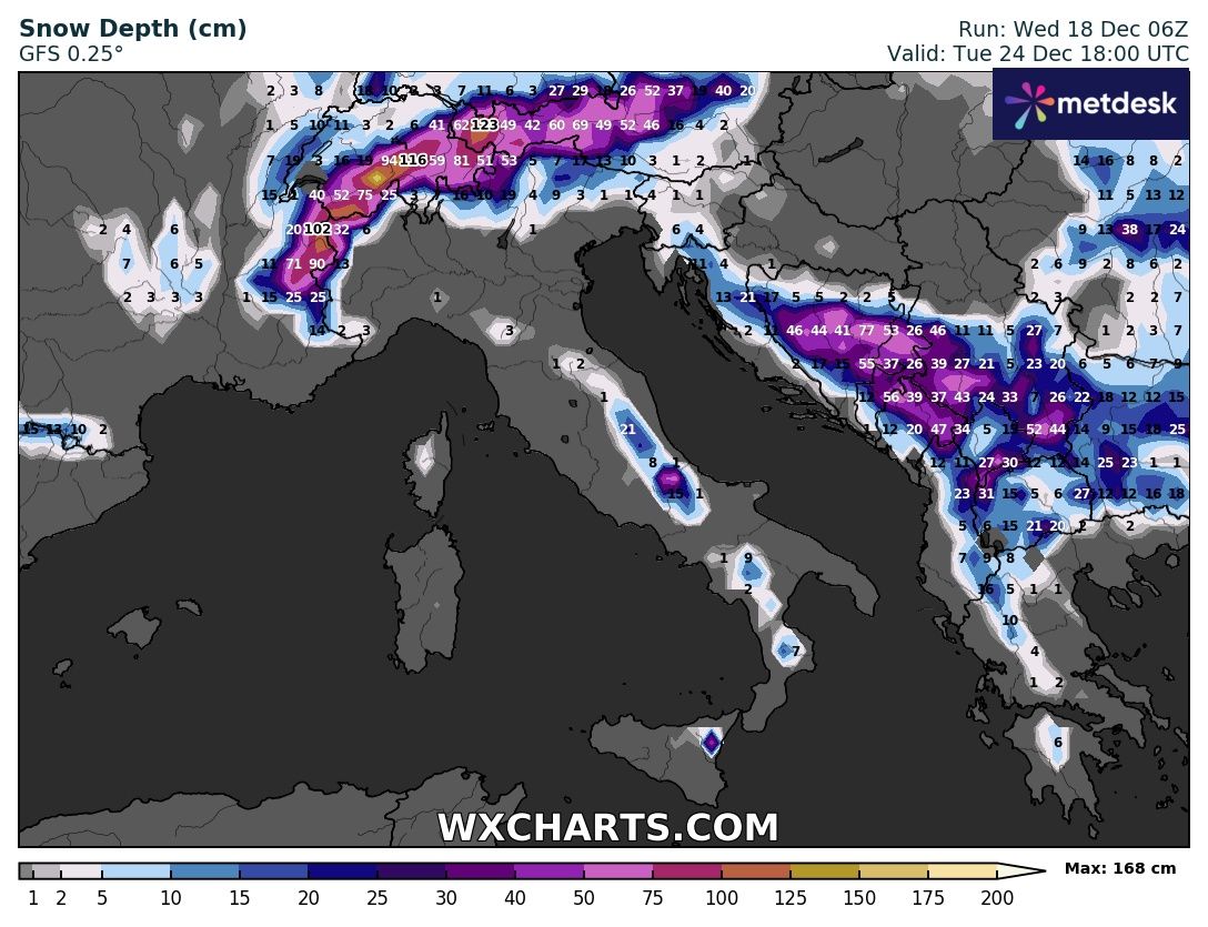 Stiže velika promjena vremena, dijelovi Hrvatske i BiH u crvenom: Pogledajte hoće li biti snijega za Božić