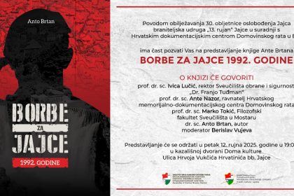 PROMOCIJA KNJIGE: Borbe za Jajce 1992. godine