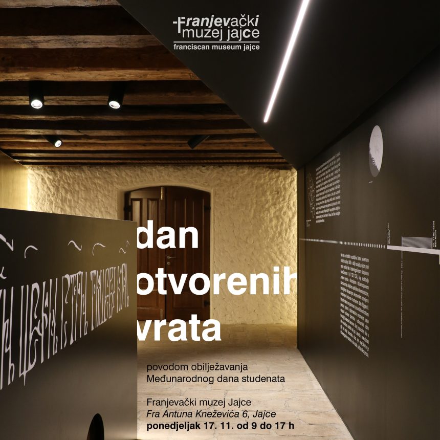Povodom međunarodnog dana studenata: Besplatan ulaz u Franjevački muzej Jajce