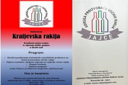 Najava: Manifestacija “Kraljevska rakija” održava se 4. siječnja