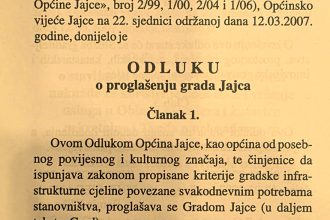 Što se dogodilo s odlukom da Jajce postane gred?